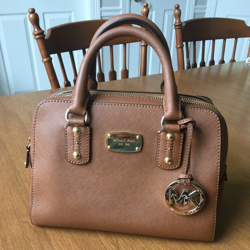 Authentic Tan Leather Michael Kors Bag